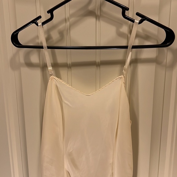 Vintage 1950’s Slip Under Dress Layering Chemise Princess Seams Cream Ivory - Picture 2 of 6
